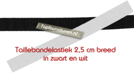 Taillebandelastiek 2,5cm breed.