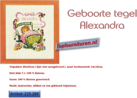 Geboorte tegel Alexandra