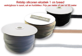 Siliconenelastiek (antislip) 1cm breed