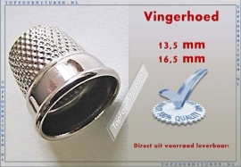 Vingerhoedjes diverse maten nickel-plated