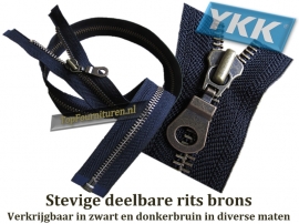 Deelbare ritsen brons grof No. 8  YKK