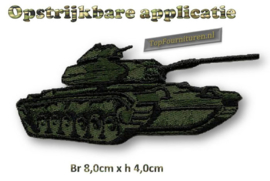 Opstrijkbare applicatie leger tank