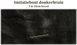 Imitatiebont donkerbruin 5 & 10cm breed