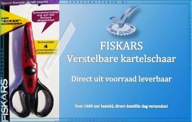 Variabele kartelschaar met vier verschillende knipvormen. Fiskars