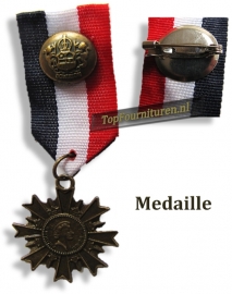 Medaille blauw wit rood