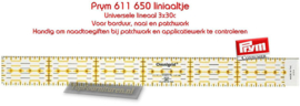 Universele coupeuse liniaal 3 x 30 cm van PRYM 611650