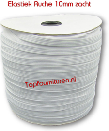 Ruche elastiek soepel 1cm breed per 10 meter/rol 250meter