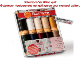 Gutermann naaigarenset met quilt garen voor manueel quilten