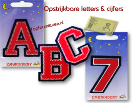 Cijfers & letters opstrijkbaar