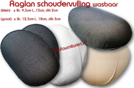 Raglan schoudervulling wasbaar