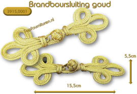 Brandernburgers-sluiting goud / zilver 15.5x5.5