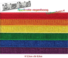 Regenboog applicatie opstrijkbaar