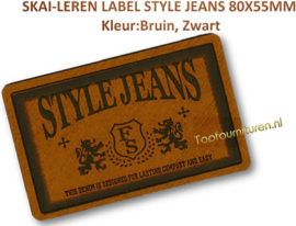 Skai-leren label (63970-01)