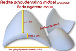 Rechte schoudervulling middel