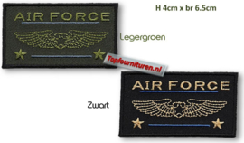 Air Force Applicaties in zwart en legergroen