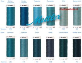 Seralon 200m turquoise tinten