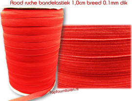 Rood bandelastiek 1.0cm breed