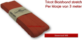 Tricot Biaisband Jersey Steenrood