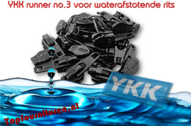 YKK no.3 runner waterdichte rits zwart (B)