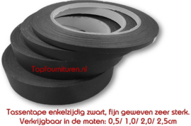 Tassentape 50 meter op rol, diverse breedtes.