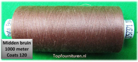 Middenbruin naaimachinegaren 1000 meter