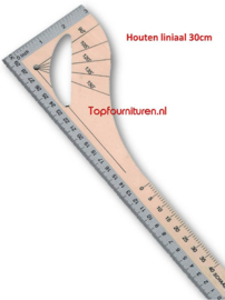 Houten 30cm liniaal