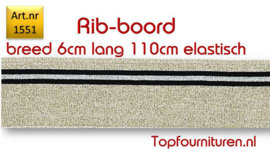 Rib-Boorden 6cm x 110cm Lurex