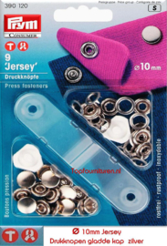 Drukknopen Jersey 10mm zilver Prym 390120