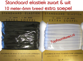 6mm breed Standaard elastiek extra soepel