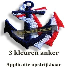 Ankertje opstrijkbaar (driekleur)