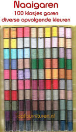 100 klosjes garen diverse kleuren