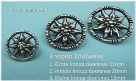 Knopen Edelweiss (platte uitvoering)