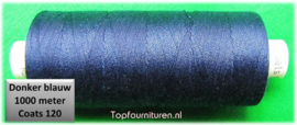 Donkerblauw naaimachinegaren 1000 meter