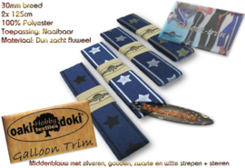 Sierband Galloon-Trim hoofdkleur middenblauw