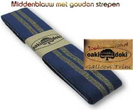 Sierband Galloon-Trim hoofdkleur middenblauw