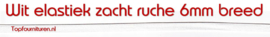 6mm soepel & zacht wit elastiek per 10 meter.