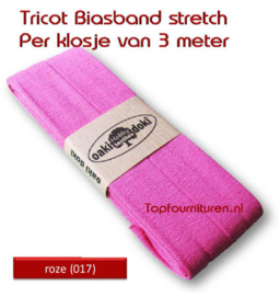 Tricot Biaisband Jersey roze