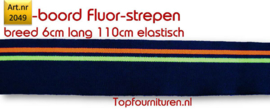 Rib-Boord Blauw-fluorgeel, fluororanje(2049)