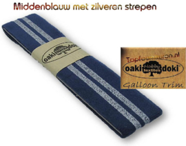 Sierband Galloon-Trim hoofdkleur middenblauw