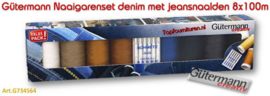 Gütermann Naaigarenset denim met jeansnaalden 8x100m