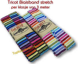 Tricot biaisband Jersey diverse kleuren