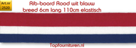 Rib-Boord rood wit blauw (2520)