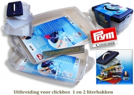 Aanvulling clickbox 1 en 2 literbakken