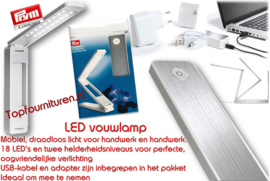 Led klaplampje 220v/USB oplaadbaar.