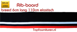 Rib-Boord donkerblauw-wit rood (1592)