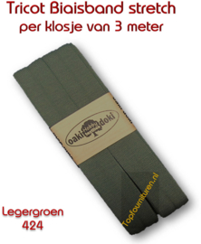 Tricot Biaisband Jersey legergroen