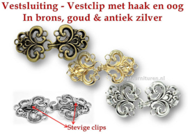 Vestsluitingen met clips groot