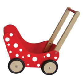 Poppenwagen Rood