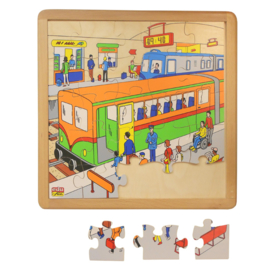 Puzzel in Lijst - Station