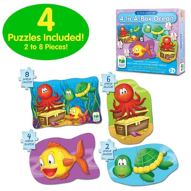 4-in-1 Puzzel ZeeBeestjes